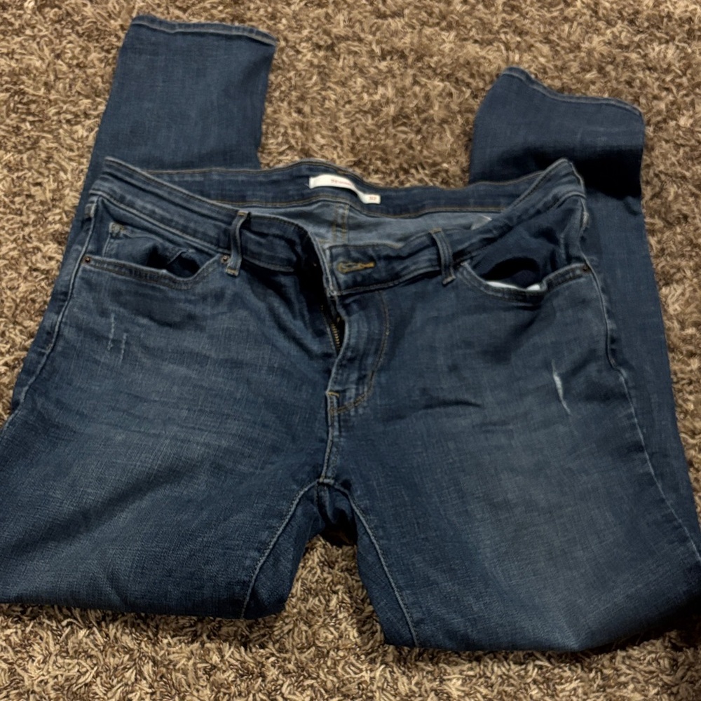 Levi's Dark Blue Straight Leg Women's Jeans